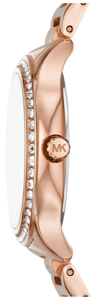 Michael Kors Sage Three-Hand Mother of Pearl White Dial Rose Gold Steel Strap Watch for Women - MK4806 Buy Now By Michael Kors
