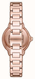Emporio Armani Mia Three Hand Crystals Silver Dial Rose Gold Steel Strap Watch For Women - AR11633 Buy Now By Emporio Armani