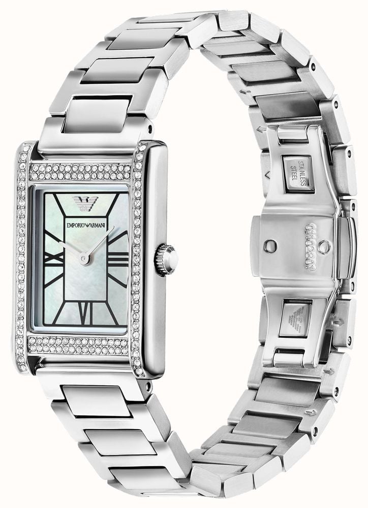 Emporio Armani Empire Mother of Pearl Dial Silver Steel Strap Watch For Women - AR11625 Buy Now By Emporio Armani