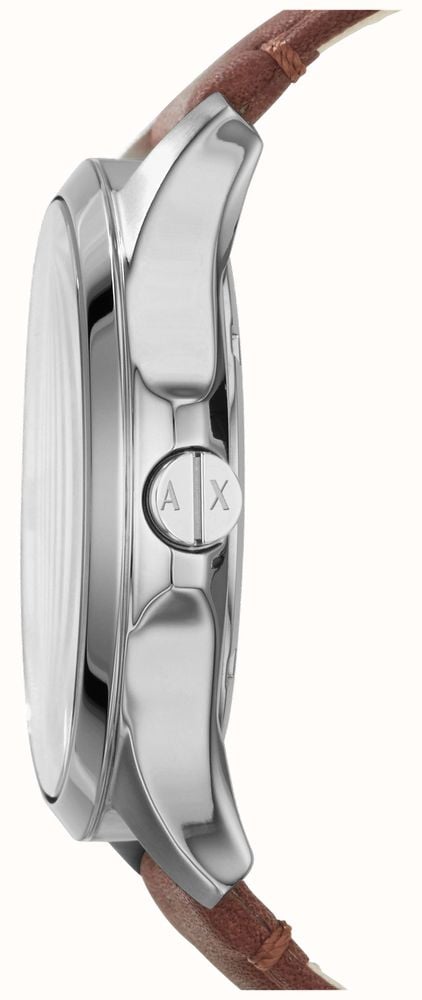 Armani Exchange Hampton Chronograph Blue Dial Brown Leather Strap Watch For Men - AX2133 Buy Now By Armani Exchange