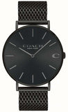 Coach Charles Black Dial Black Mesh Bracelet Watch for Men - 14602148 Buy Now By Coach