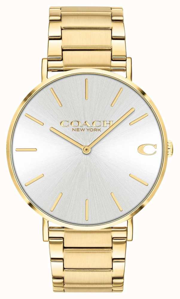Coach Charles Silver Dial Gold Steel Strap Watch for Men - 14602430 Buy Now By Coach