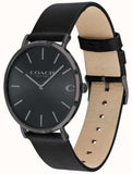 Coach Charles Black Dial Black Leather Strap Watch for Men - 14602434 Buy Now By Coach