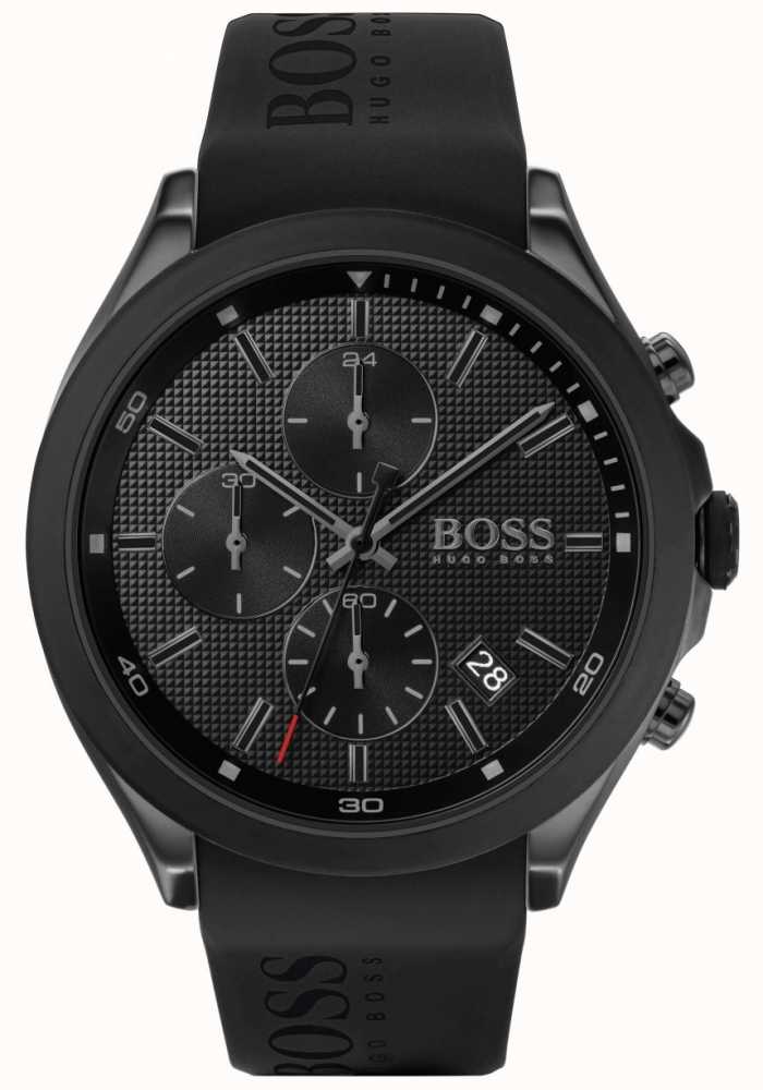 Hugo Boss Velocity Black Dial Black Rubber Strap Watch for Men - 1513720 Buy Now By Hugo Boss