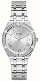 Guess Cosmo Diamonds Silver Dial Silver Steel Strap Watch For Women - GW0033L1 Buy Now By Guess
