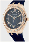 Guess Cosmo Diamonds Blue Blue Dial Blue Silicone Strap Watch for Women - GW0034L4 Buy Now By Guess