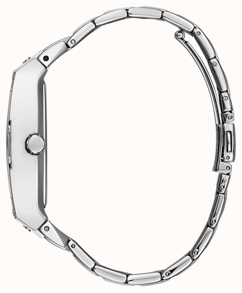 Guess Raven Diamonds Silver Dial Silver Steel Strap Watch for Women - GW0104L1 Buy Now By Guess