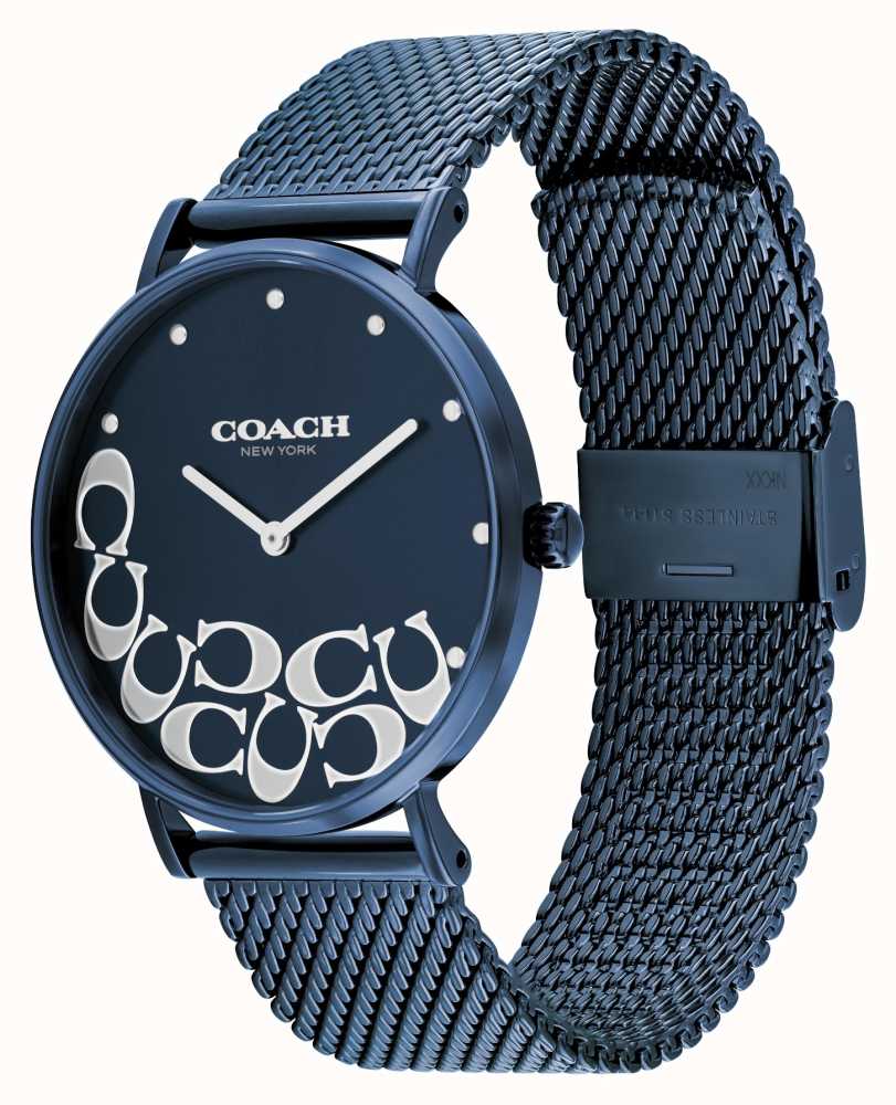 Coach Perry Blue Dial Blue Mesh Bracelet Watch for Women - 14503824 Buy Now By Coach