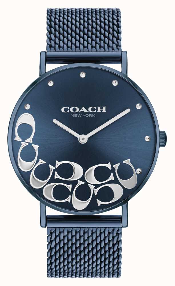 Coach Perry Blue Dial Blue Mesh Bracelet Watch for Women - 14503824 Buy Now By Coach