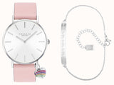 Coach Perry White Dial Pink Leather Strap Watch for Women - 14503128 Buy Now By Coach