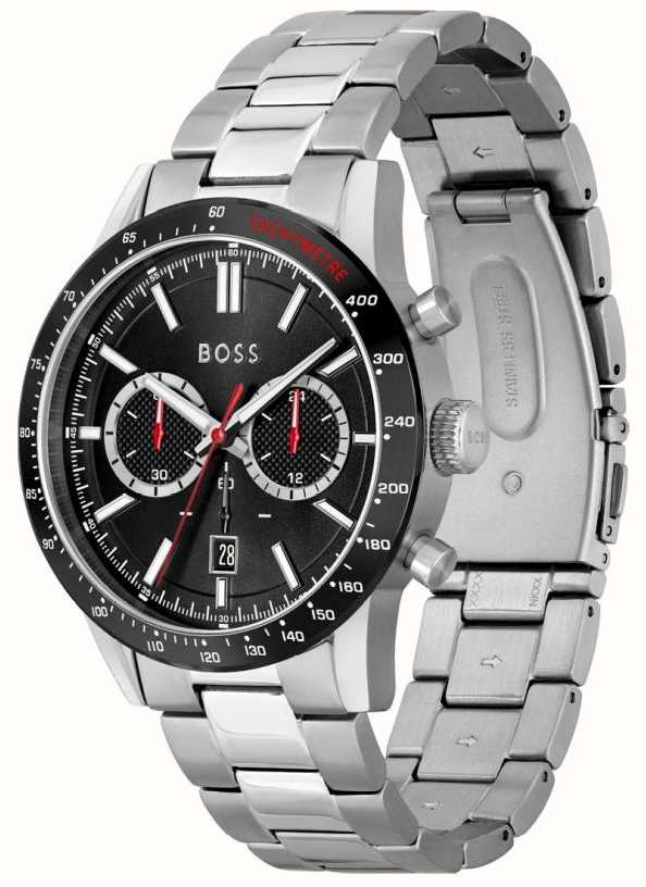Hugo Boss Rafale Chronograph Black Dial Silver Steel Strap Watch for Men - 1513509 Buy Now By Hugo Boss