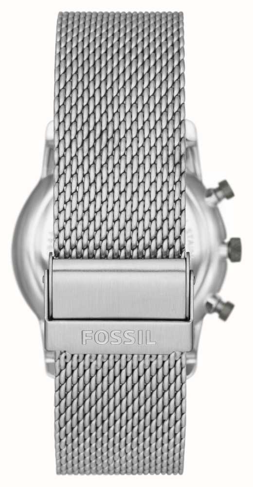 Fossil Neutra Chronograph White Dial Silver Mesh Bracelet Watch for Men - FS5382 Buy Now By Fossil