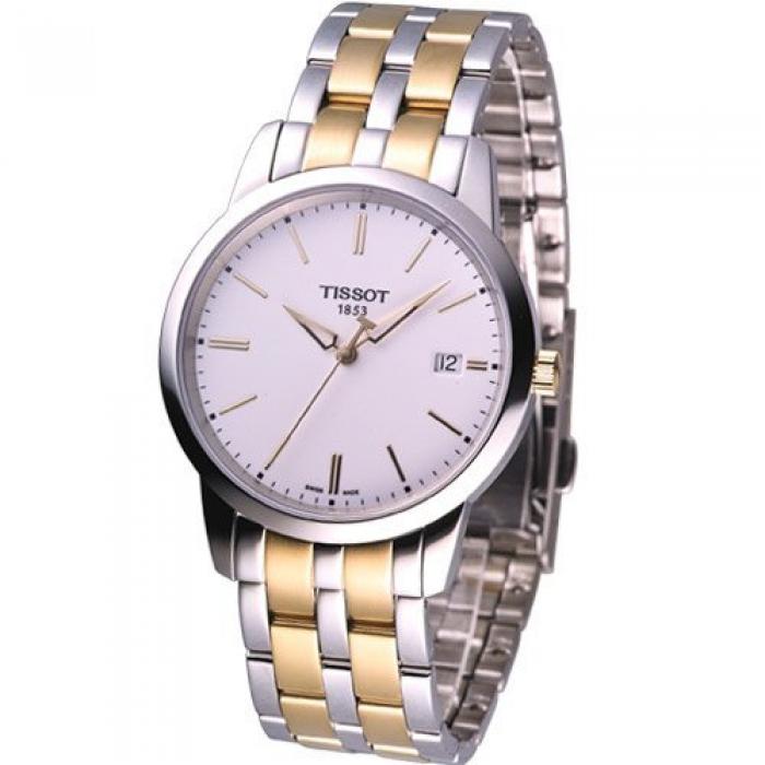 Tissot T Classic Dream White Dial Two Tone Steel Strap Watch for Men - T033.410.22.011.01 Buy Now By Tissot