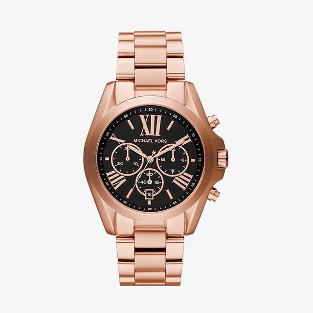 Michael Kors Bradshaw Black Dial Rose Gold Steel Strap Watch for Women - MK5854 Buy Now By Michael Kors
