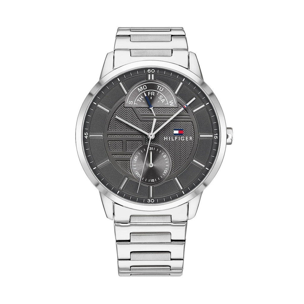 Tommy Hilfiger Hunter Grey Dial Silver Steel Strap Watch for Men - 1791608 Buy Now By Tommy Hilfiger