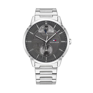 Tommy Hilfiger Hunter Grey Dial Silver Steel Strap Watch for Men - 1791608 Buy Now By Tommy Hilfiger