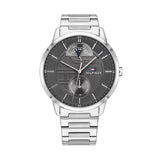 Tommy Hilfiger Hunter Grey Dial Silver Steel Strap Watch for Men - 1791608 Buy Now By Tommy Hilfiger