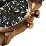 Maurice Lacroix Pontos Diver Limited Edition Black Dial Brown Leather Strap Watch For Men - PT6248-BRZ01-330-3 Buy Now By Maurice Lacroix