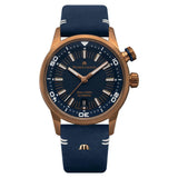 Maurice Lacroix Pontos Divers Limited Edition Blue Dial Blue Leather Strap Watch For Men - PT6248-BRZ0B-430-4 Buy Now By Maurice Lacroix
