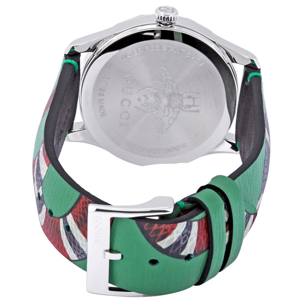 Gucci G Timeless Le Marche Des Merveilles Green Dial Green Leather Strap Watch for Women - YA1264081 Buy Now By Gucci