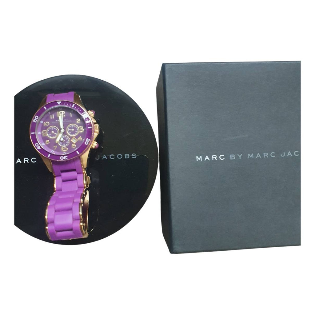Marc Jacobs Rock Chronograph Purple Dial Purple Silicone Strap Watch for Women - MBM2549 Buy Now By Marc Jacobs