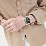 Fossil FB-01 Chronograph Black Dial Silver Steel Strap Watch for Men - FS5837 Buy Now By Fossil