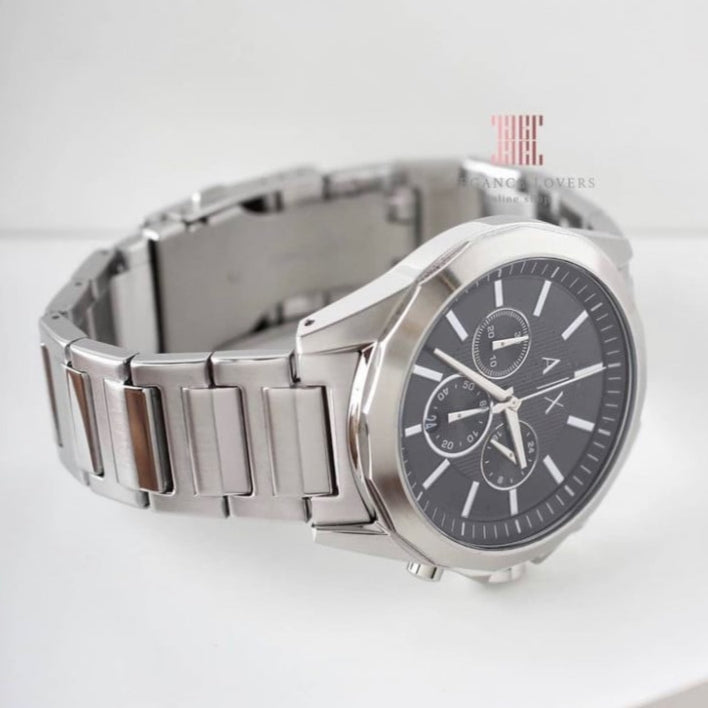 Armani Exchange Banks Chronograph Black Dial Silver Steel Strap Watch For Men - AX1720 Buy Now By Armani Exchange