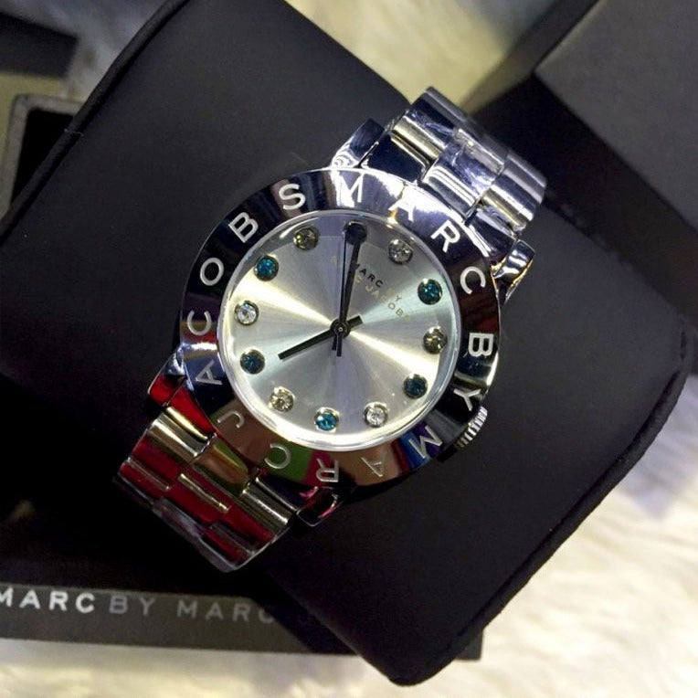 Marc Jacobs Amy White Dial Silver Steel Strap Watch for Women - MBM3140 Buy Now By Marc Jacobs