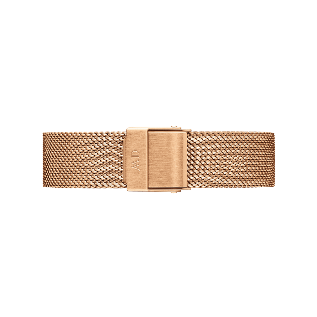 Daniel Wellington Classic Petite Melrose Black Dial Rose Gold Mesh Bracelet Watch For Women - DW00100217 Buy Now By Daniel Wellington
