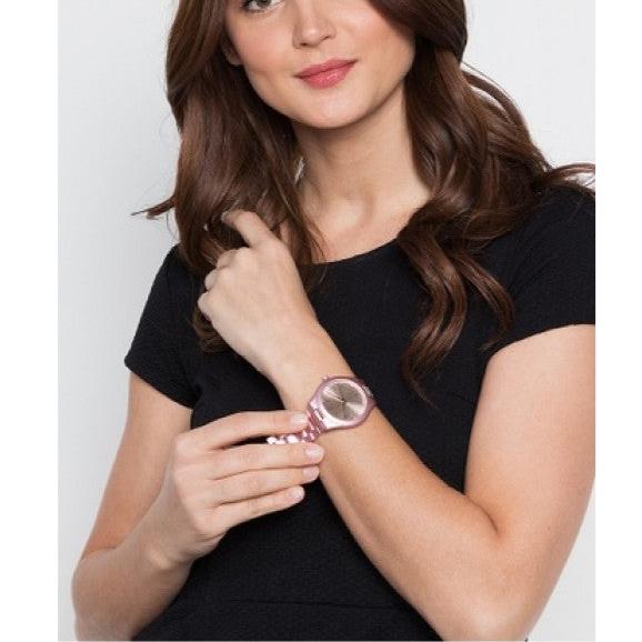 Michael Kors Slim Runway Pink Dial Pink Steel Strap Watch For Women - MK4456 Buy Now By Michael Kors