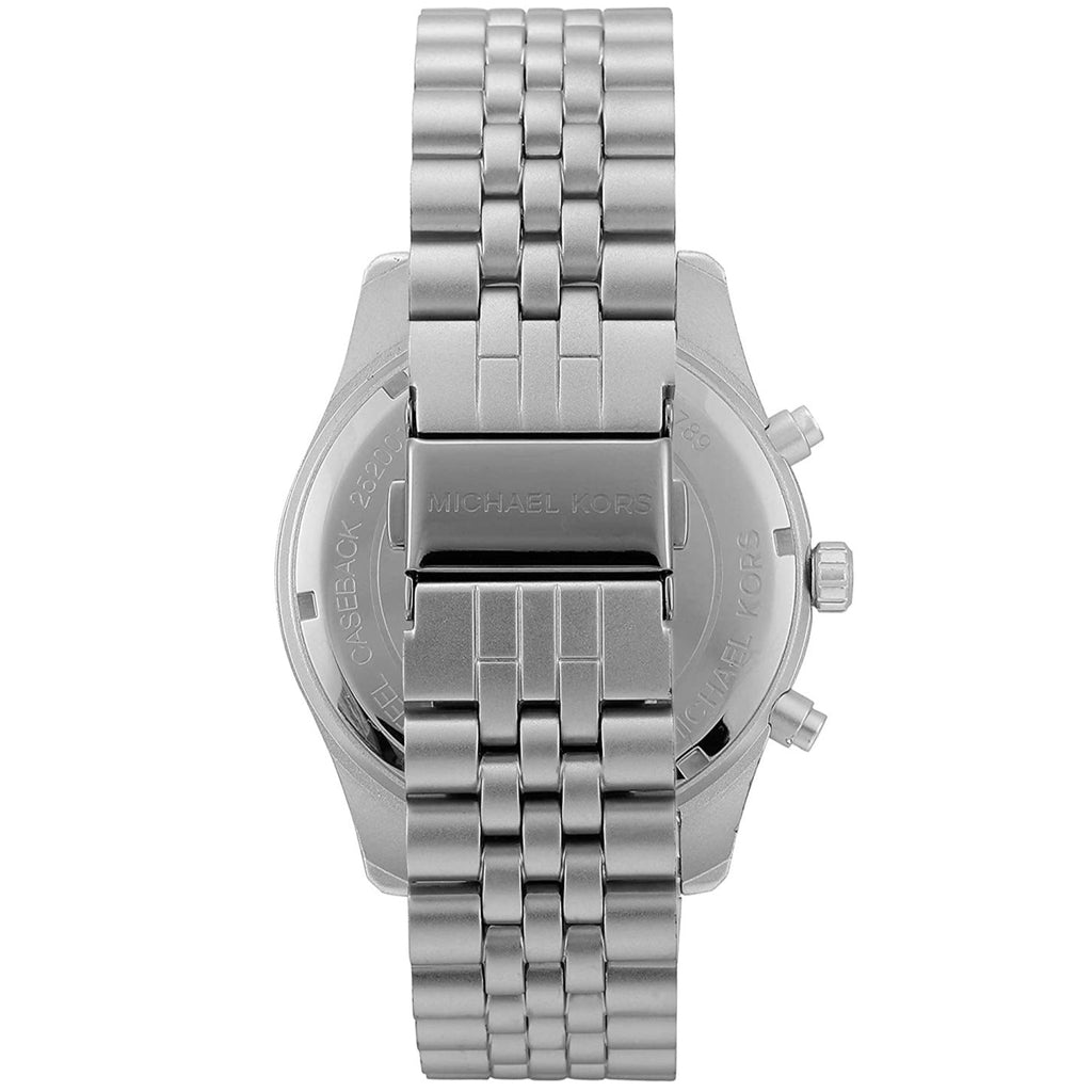 Michael Kors Lexington Chronograph Silver Dial Silver Steel Strap Watch For Men - MK8789 Buy Now By Michael Kors