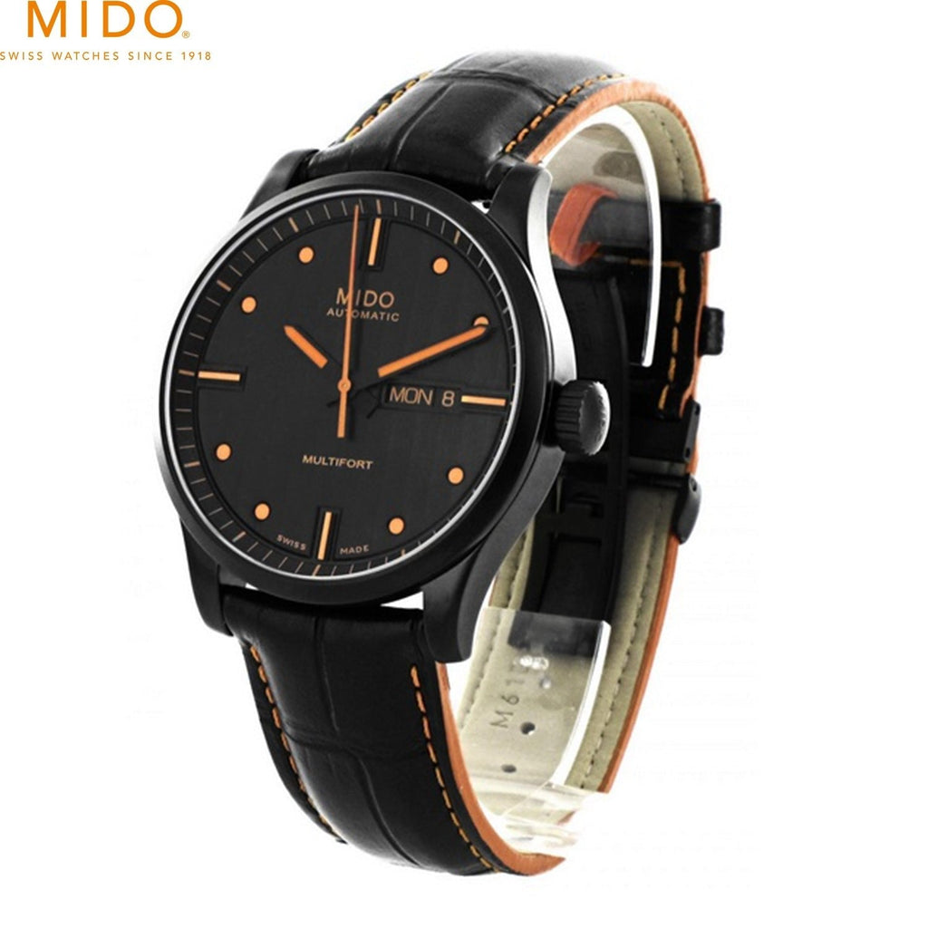 Mido Multifort Automatic Special Edition Black Dial Black Leather Strap Watch For Men - M005.430.36.051.80 Buy Now By Mido