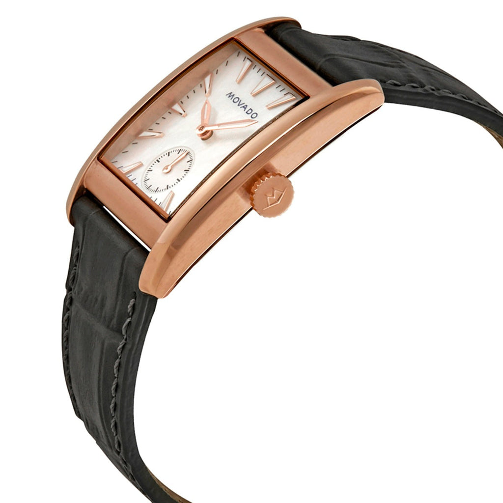 Movado Heritage Mother of Pearl White Dial Grey Leather Strap Watch For Women - 3650051 Buy Now By Movado