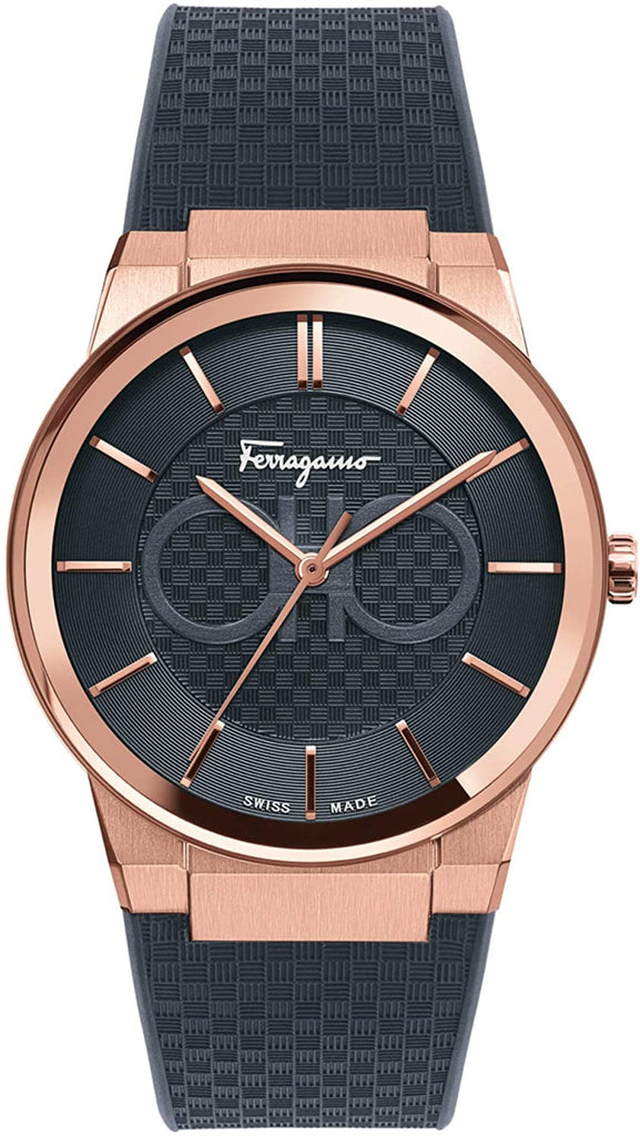 Salvatore Ferragamo Sapphire Black Dial Black Silicone Strap Watch for Men - SFHP00420 Buy Now By Salvatore Ferragamo