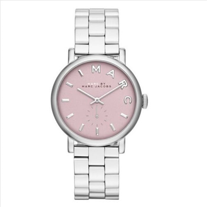 Marc Jacobs Baker Pink Dial Silver Steel Strap Watch for Women - MBM3280 Buy Now By Marc Jacobs