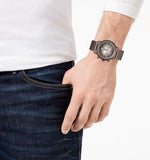 Emporio Armani Aviator Chronograph Grey Dial Brown Mesh Bracelet Watch For Men - AR11169 Buy Now By Emporio Armani