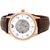 Emporio Armani Meccanico White Dial Brown Leather Strap Watch For Men - AR1920 Buy Now By Emporio Armani