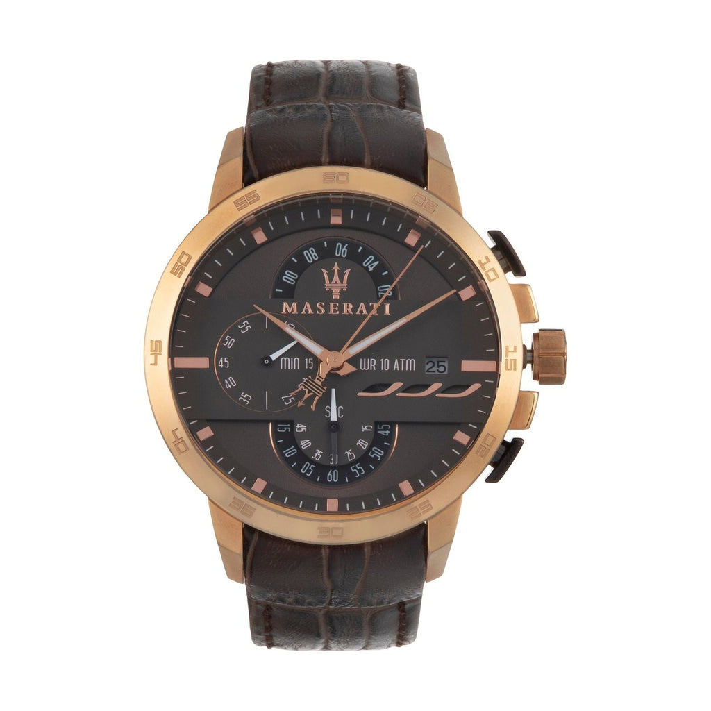 Maserati Ingegno Chronograph Brown Dial Brown Leather Strap Watch For Men - R8871619001 Buy Now By Maserati