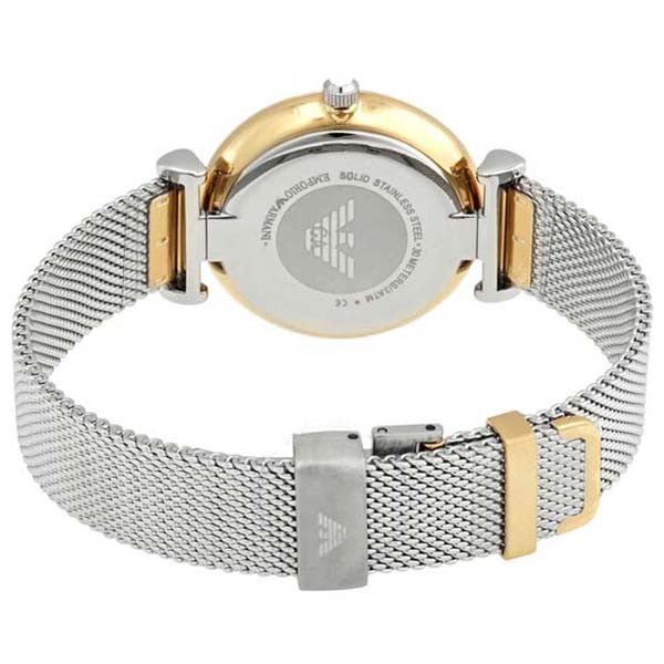 Emporio Armani Gianni T Bar Mother of Pearl Dial Silver Mesh Bracelet Watch For Women - AR2068 Buy Now By Emporio Armani