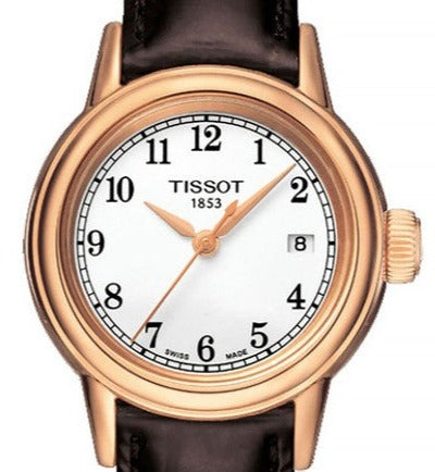 Tissot Carson White Dial Brown Leather Strap Watch For Women - T085.210.36.012.00 Buy Now By Tissot