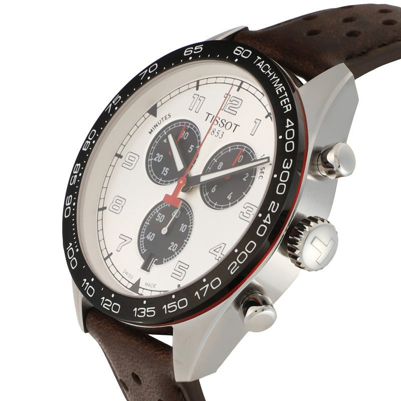Tissot T Sport PRS 516 Chronograph Silver Dial Brown Leather Strap Watch for Men - T131.617.16.032.00 Buy Now By Tissot