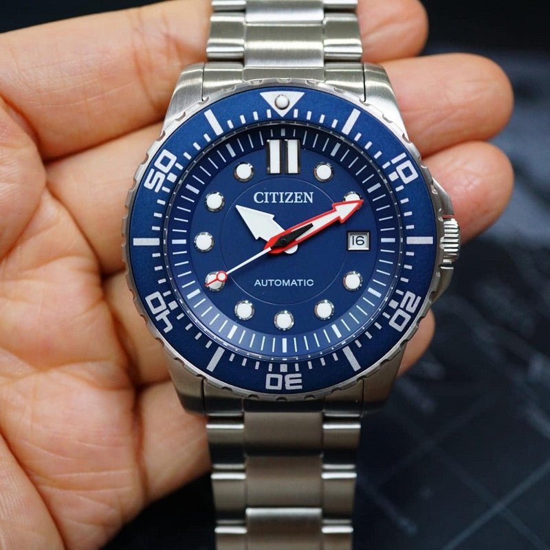 Citizen Promaster Mechanical Blue Dial Silver Steel Strap Watch For Men - NJ0121-89L Buy Now By Citizen