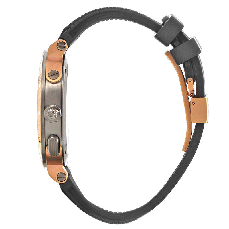 Versace V Extreme Chronograph Brown Tone Dial Black Rubber Strap Watch for Men - VCN030017 Buy Now By Versace