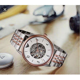 Emporio Armani Meccanico White Dial Two Tone Steel Strap Watch For Men - AR1921 Buy Now By Emporio Armani