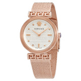 Versace Meander White Dial Rose Gold Mesh Bracelet Watch for Women - VELW00620 Buy Now By Versace