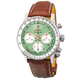 Breitling Navitimer B01 Chronograph 41 Green Dial Brown Leather Strap Watch for Men - AB0139211L1P1 Buy Now By Breitling