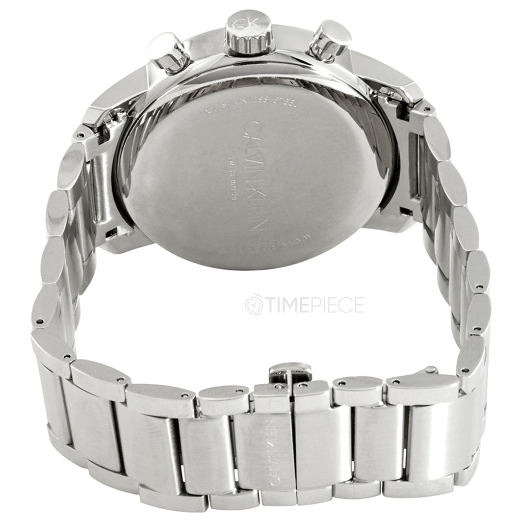 Calvin Klein City Chronograph White Dial Silver Steel Strap Watch for Men - K2G271Z6 Buy Now By Calvin Klein