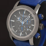 Burberry Sports Chronograph Black Dial Blue Rubber Strap Watch for Men - BU7714 Buy Now By Burberry