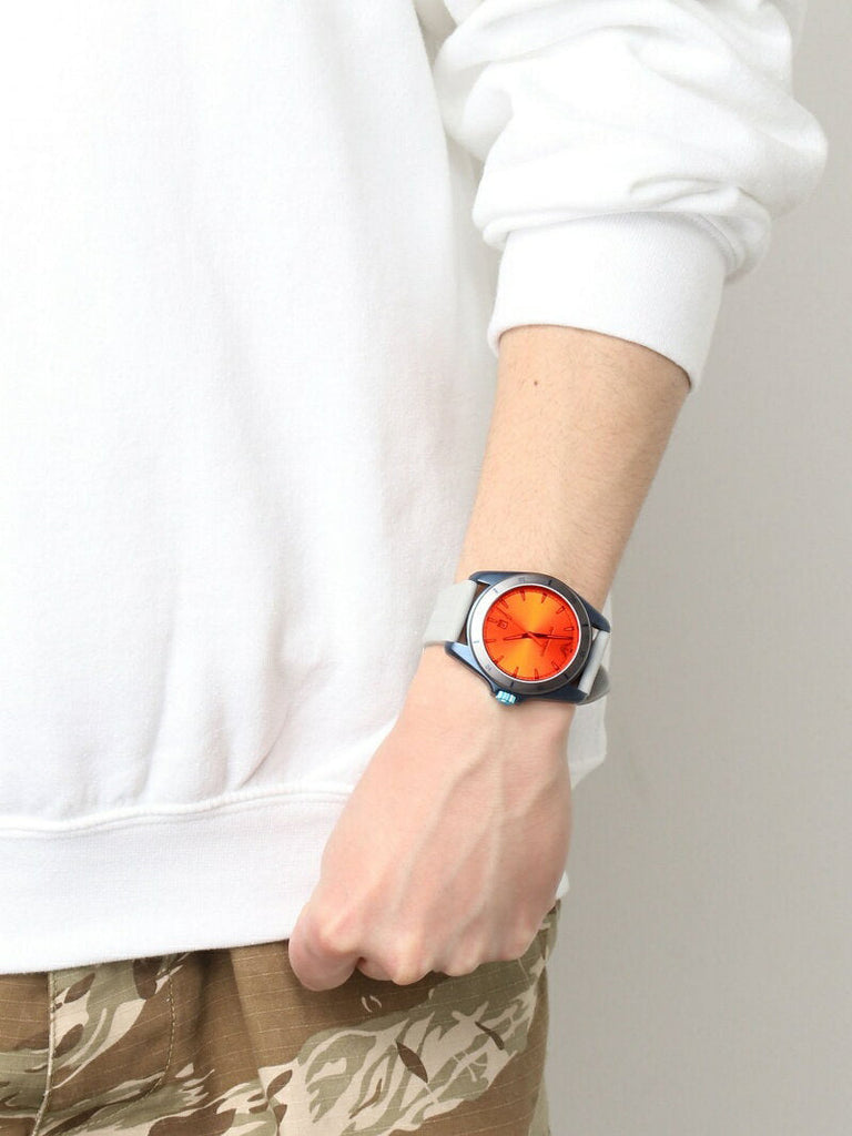 Emporio Armani Sigma Analog Orange Dial Grey Silicone Strap Watch For Men - AR11218 Buy Now By Emporio Armani