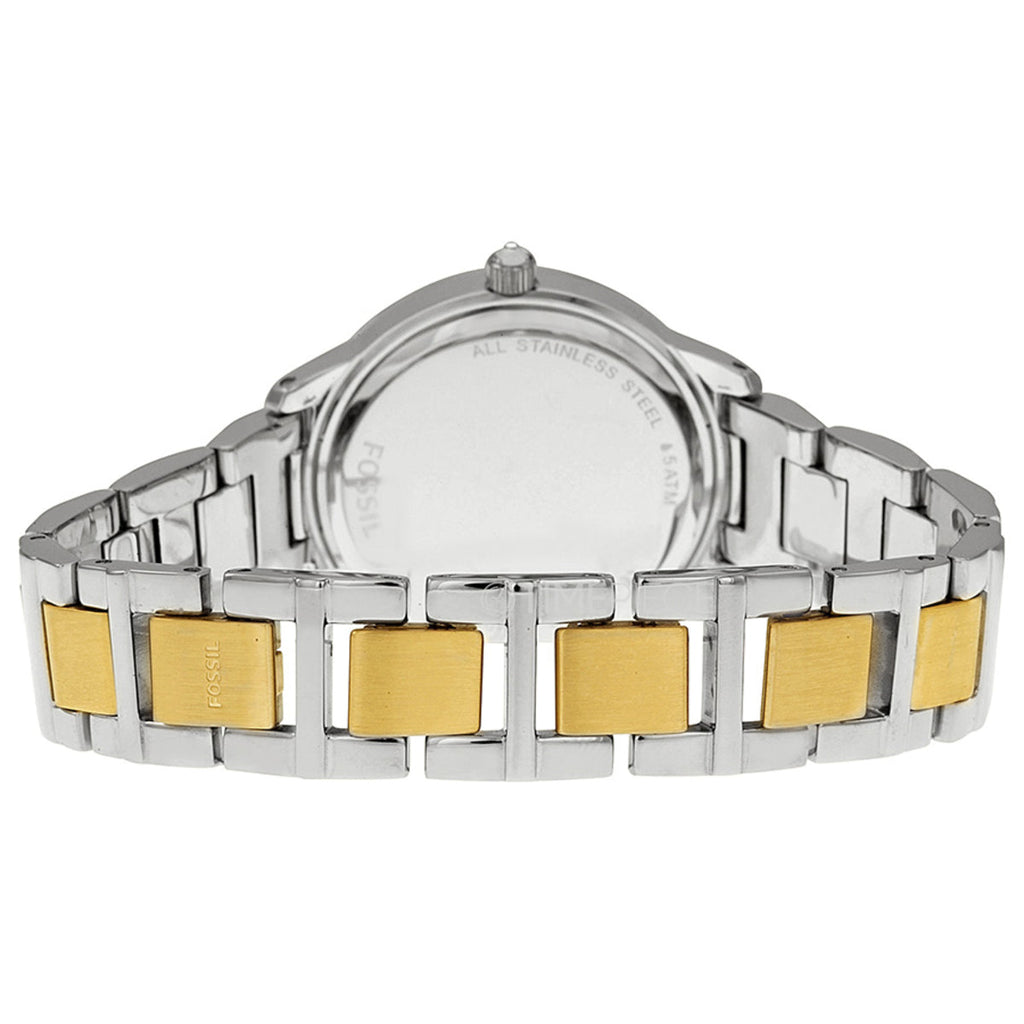 Fossil Jesse Crystals White Dial Two Tone Steel Strap Watch for Women - ES2409 Buy Now By Fossil